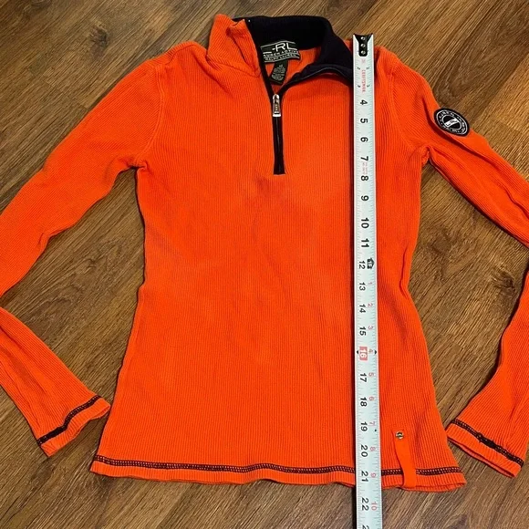 Ralph Lauren Active - Orange Quarter-Zip Women's Top - XS 🧡 - Picture 6 of 7